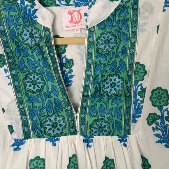 Victoria Dunn Blue and Green Floral Dress - Picture 2 of 3